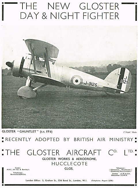 Gloster Gauntlet J9125 (publication date to be verified)         