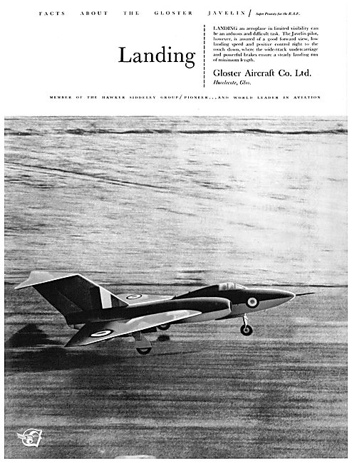 Gloster Javelin Facts - Landing                                  