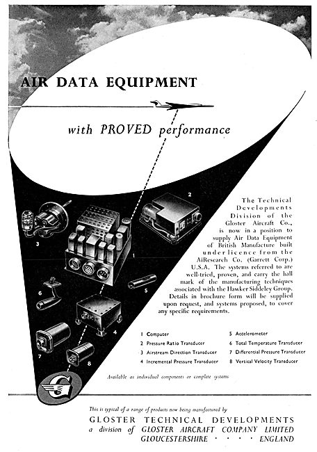 Gloster Aircraft Co -  Air Data Equipment                        
