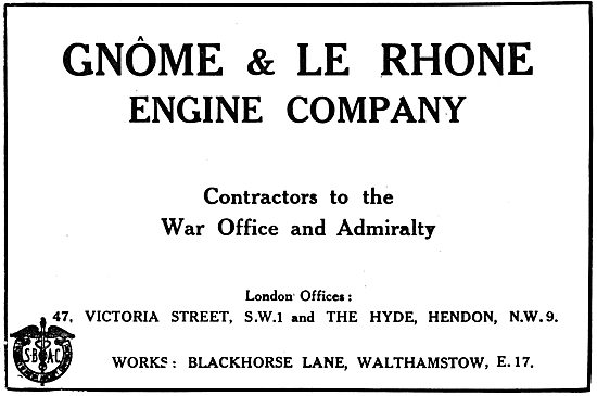 The Gnome & Le Rhone Engine Company - 1917                       