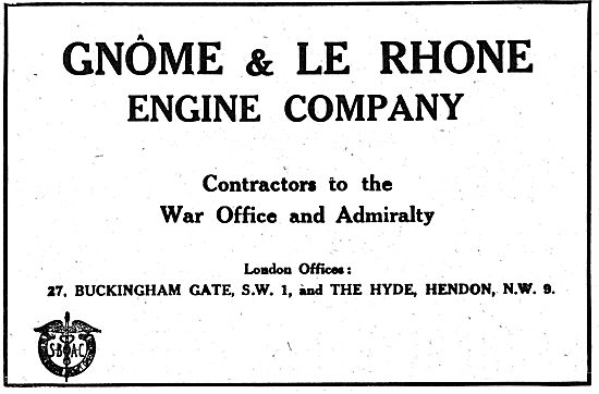 The Gnome & Le Rhone Engine Company. Aircraft Engines            