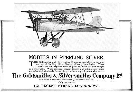 The Goldsmiths and Silversmiths Company Aircraft Models 1925     