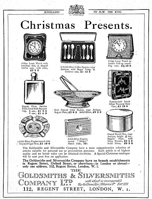 The Goldsmiths and Silversmiths Company WW1 Christmas Presents   