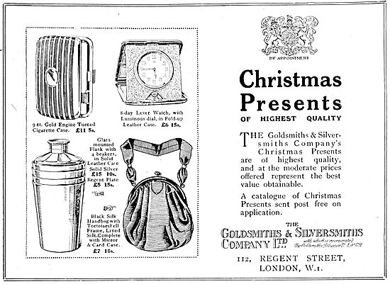 The Goldsmiths and Silversmiths Co. 1919 Christmas Presents      