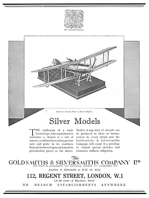 The Goldsmiths and Silversmiths Company Silver Aircraft Models   