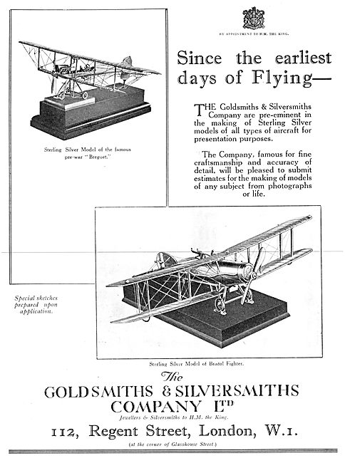 The Goldsmiths and Silversmiths Aircraft Display Models          