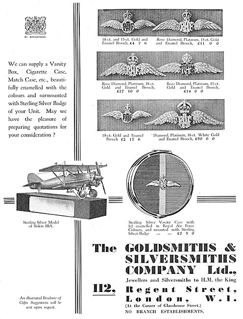 The Goldsmiths and Silversmiths Company Presents For Aviators    