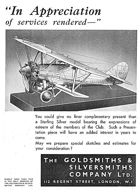 The Goldsmiths & Silversmiths Co - Sterling Silver Model Aircraft