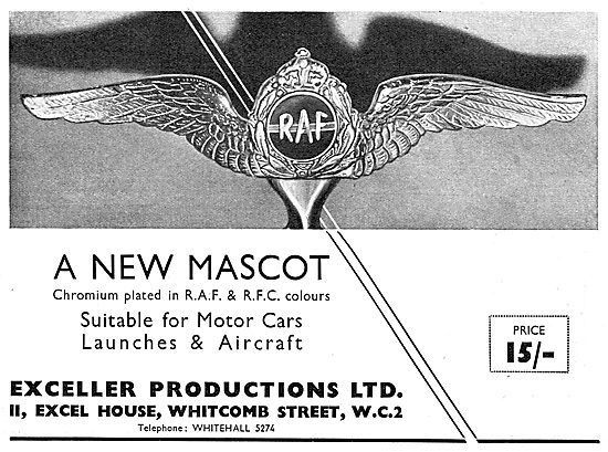 Exceller Productions. RAF / RFC Chrome Plated Motor Car Mascot   