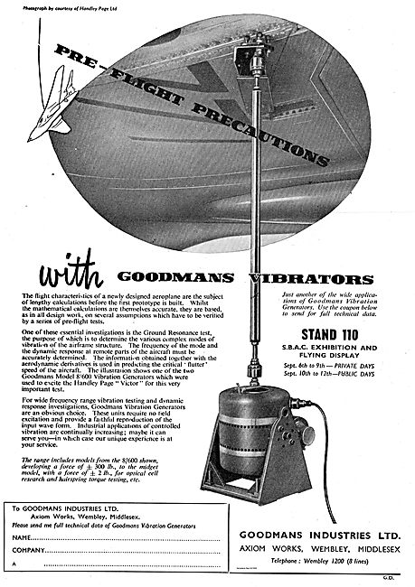 Goodmans Vibration Generators For Aircraft Development           