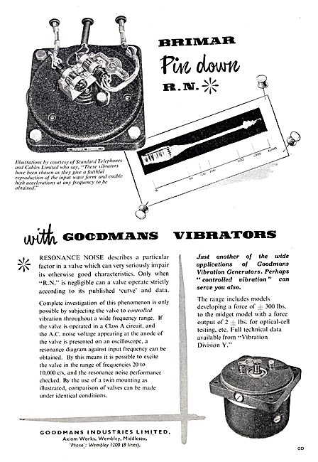 Goodmans Vibration Generators & Test Equipment                   