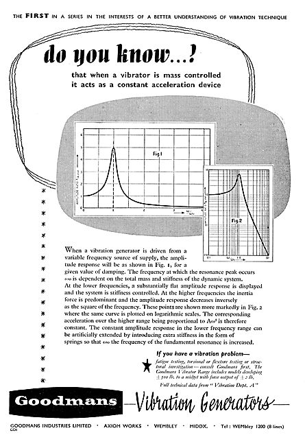 Goodmans Vibration Generators & Test Equipment                   