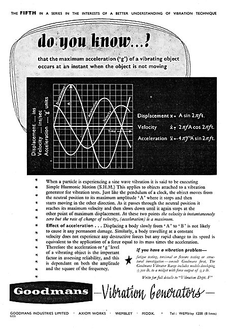 Goodmans Vibration Generators & Test Equipment                   