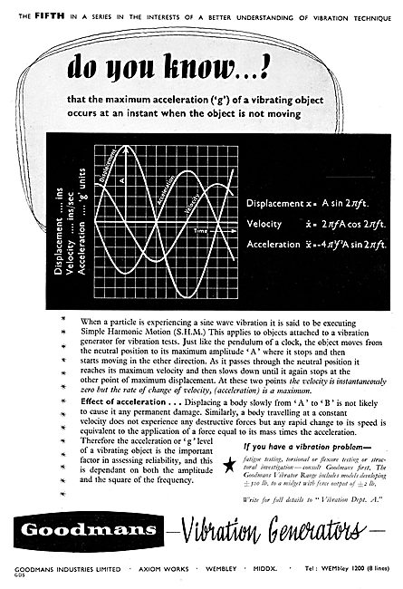 Goodmans Vibration Generators & Test Equipment                   