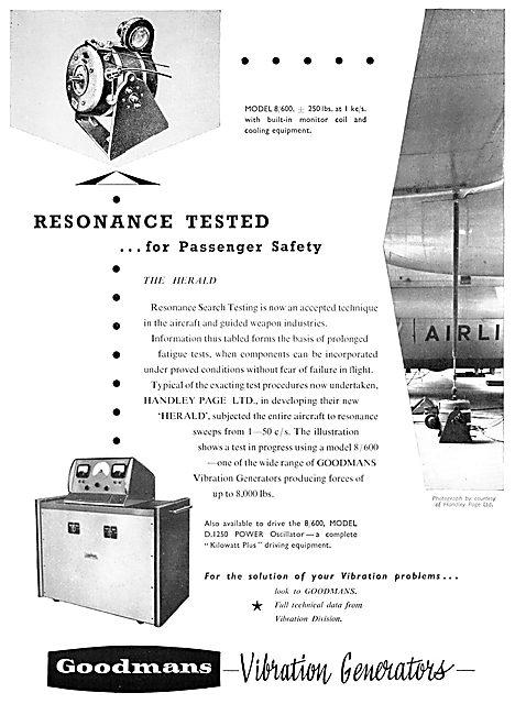 Goodmans Vibration & Resonannce Generators & Test Equipment      