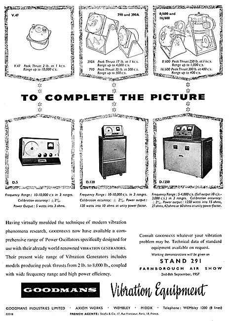 Goodmans Vibration Generators & Test Equipment                   