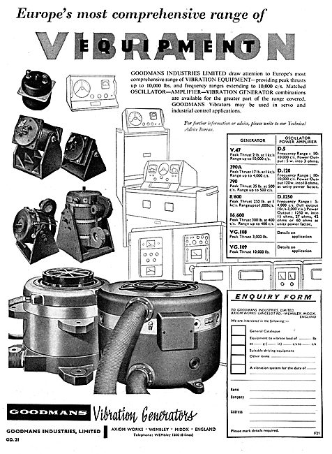 Goodmans Vibration Generators                                    