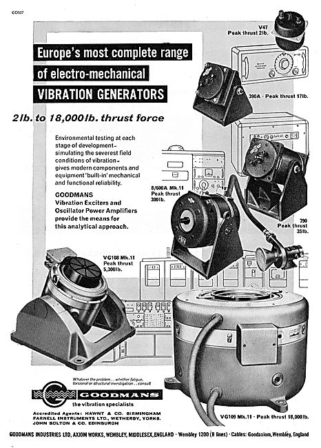 Goodmans Electro-Mechanical Vibration Generators                 