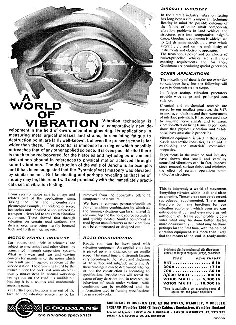 Goodmans Vibration Technology For The Aircraft Industry          