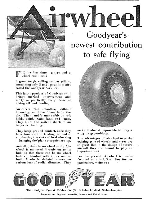 Goodyear Airwheels - A New Contribution To Safe Flying           