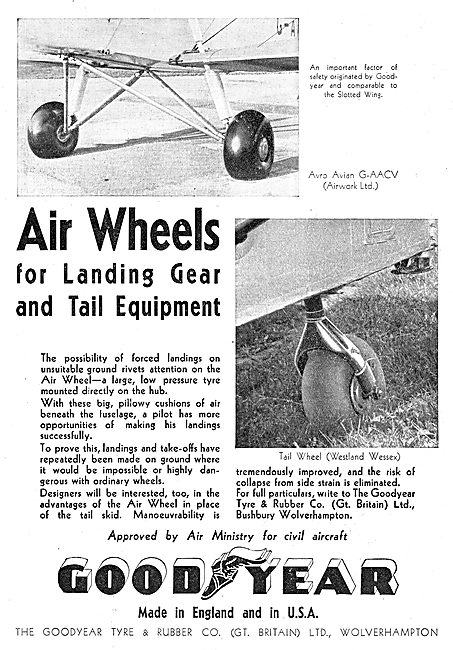 Goodyear Aircraft Wheels & Tyres                                 