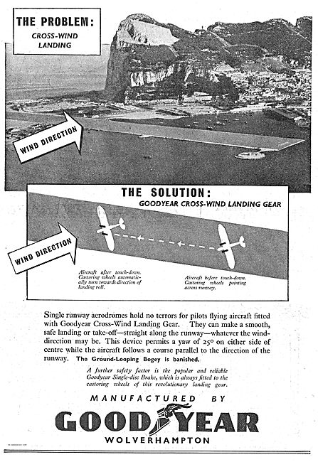 Goodyear Cross Wind Landing Gear For Aircraft                    