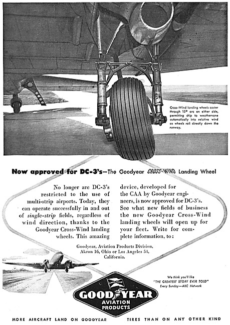 Goodyear Aviation Products. Goodyear Crosswind Landing Wheels    