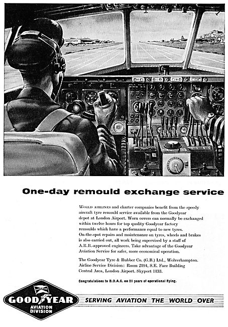 Goodyear One-Day Aircraft Tyre Remould Exchange.                 