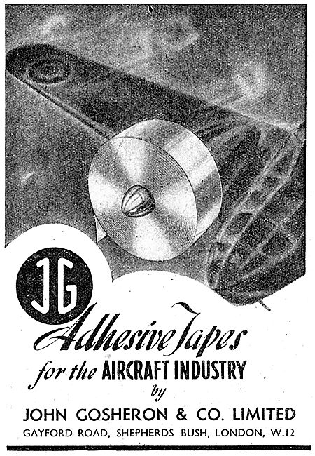 John Gosheron Adhesive Tapes For The Aircraft Industry 1943      