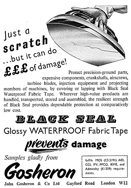 John Gosheron Black Seal Waterproof Fabric Tape                  