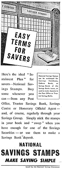 National Savings Committee - Savings Stamps - Wings For Victory  