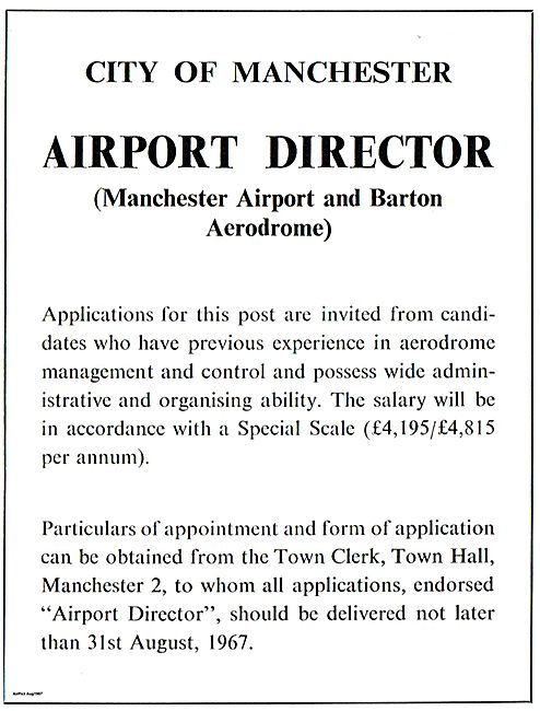 Airport Director Required: Manchester Airport  & Barton Aerodrome