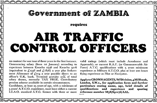 Crown Agents: Government Of Zambia Requires ATCO's.              