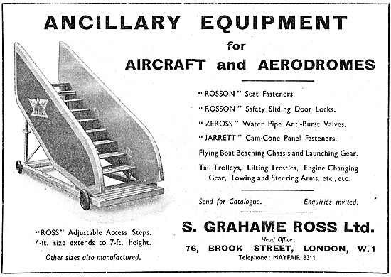 S Grahame Ross Ancillary Equipment For Aircraft & Aerodromes     