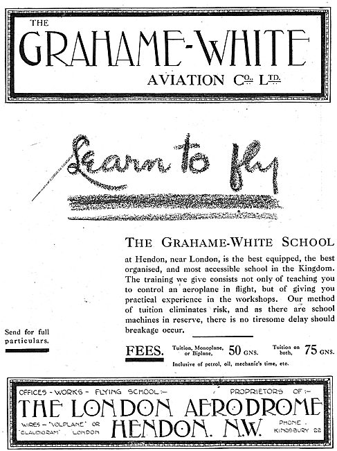 Grahame-White - Learn To Fly At Hendon                           