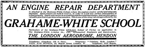 Grahame-White School Of Flying - Hendon Aerodrome Events 1915    