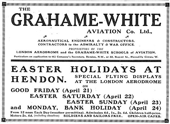 Grahame-White Aviation - Aeronautical Enginners & Flying Schools 