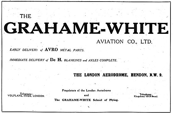 Grahame-White Aircraft Aviation Co: Hendon                       