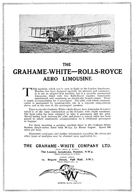 Grahame-White Rolls-Royce Aero-Limousine                         