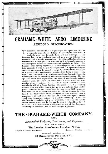 Grahame-White Aero-Limousine                                     