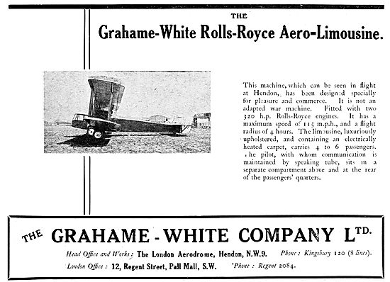 Grahame-White Rolls-Royce Aero-Limousine                         