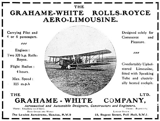 Grahame-White Rolls-Royce Aero-Limousine                         