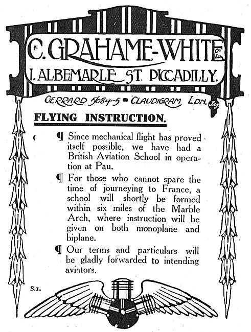 Learn To Fly At The Grahame-White School At Pau                  