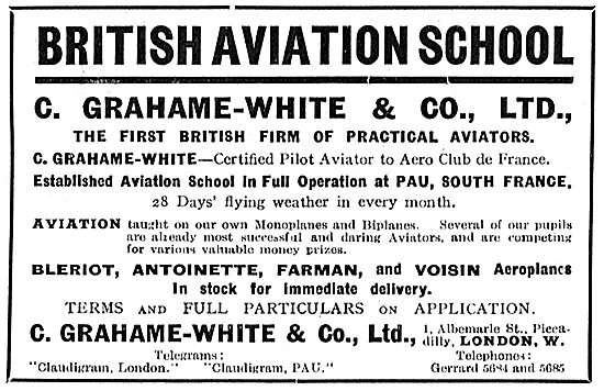 C.Grahame-White & Co British Aviation School At Pau              