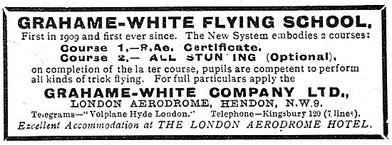 The Grahame-White Flying School London Aerodrome Hendon          