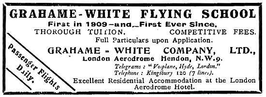 Grahame-White Flying School Hendon                               