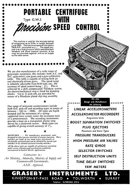 Graseby Instruments For Guided Missiles & Telemetry              