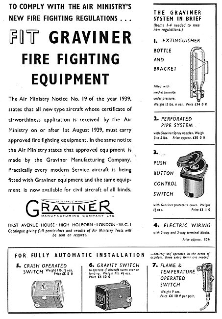 Graviner Fire Protection & Extinguishant Systems For Aircraft    