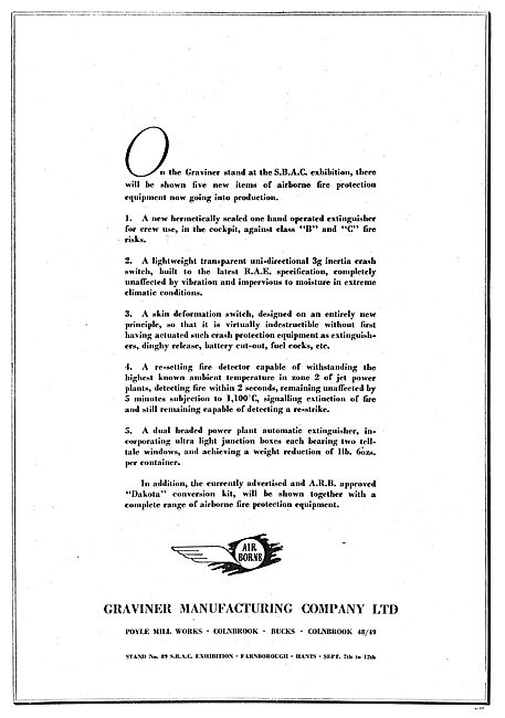 Graviner Aircraft Fire Protection                                