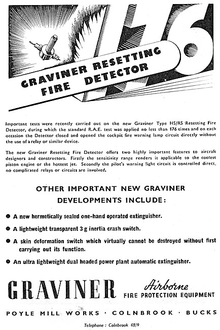 Graviner Resetting Fire Detector 1949                            